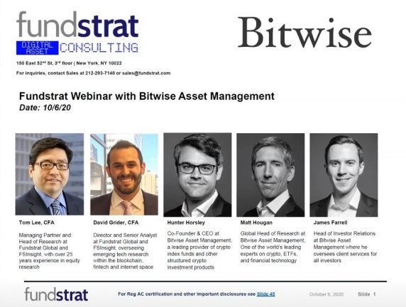 Webinar: Bitwise – Crypto Index Funds and Alpha Opportunity 10.06.2020