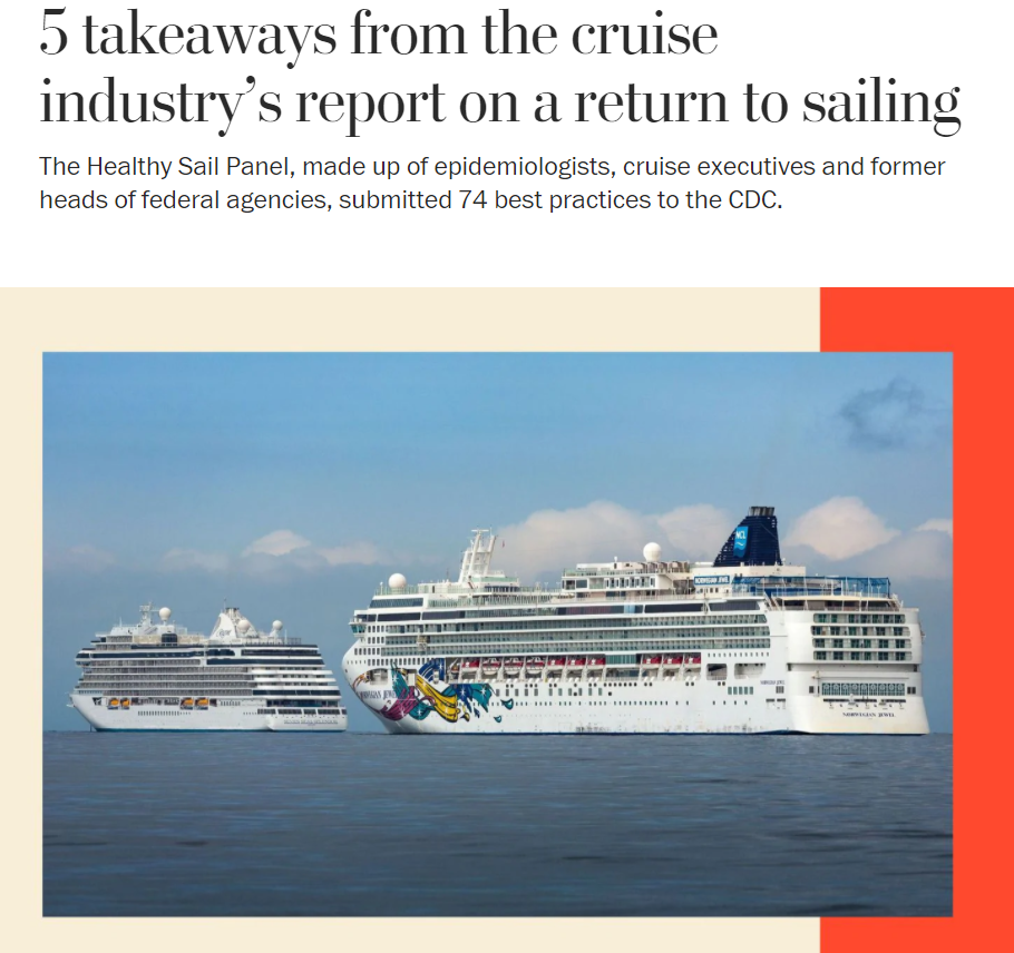 COVID-19 UPDATE: Cash is the anomalous position. Key is whether NYC can manage the recent outbreak. Cruises plan to test 100% passengers. Why keep the ban?