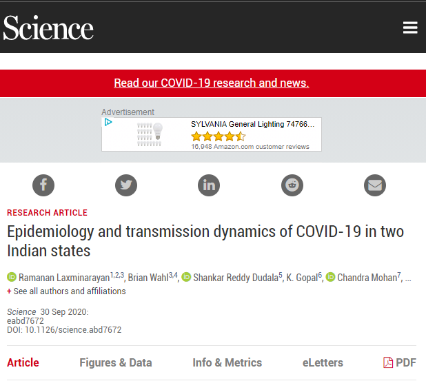 COVID-19 UPDATE: Trends in COVID-19 deaths good, but hospitalizations up 8%. India study 8% infected have R0 >8