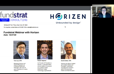 Webinar: Horizen - Web 3.0 Targeting Big Tech Super App Disruption Q&A with Tom Lee & Rob Viglione 10.27.2020