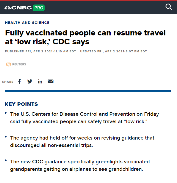 COVID-19 UPDATE: Daily vaccinations now 45X daily cases = way ahead. Conditions in place for a significant rally to continue into April led by Small-caps + Energy + Epicenter