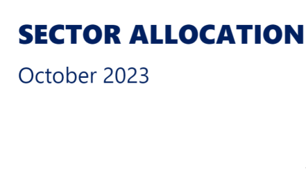 FSI Sector Allocation - October 2023 Outlook