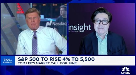 Video: Fundstrat's Tom Lee: S&P 500 will rise 4% to 5,500 by the end of June