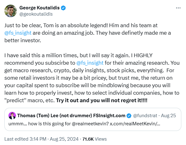 George Koutalidis @geokoutalidis Just to be clear, Tom is an absolute legend!